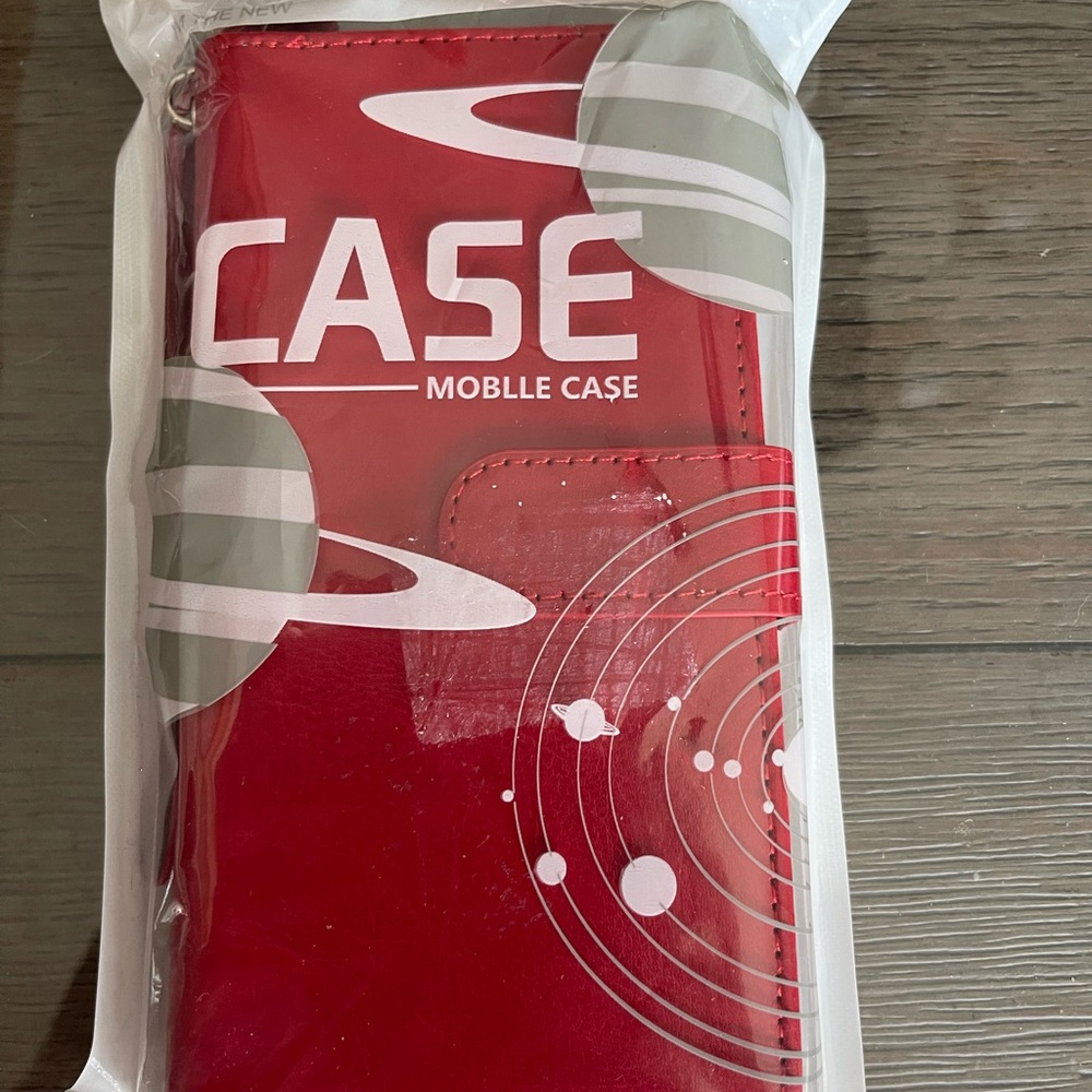 Red Mobile Phone Wallet Case - Universal